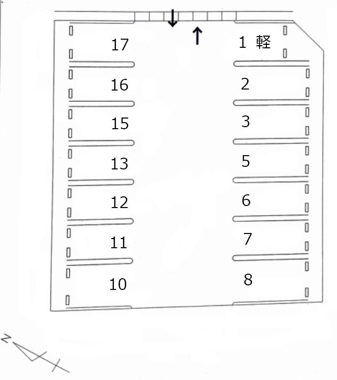 (54) 若鈴駐車場の駐車配置図