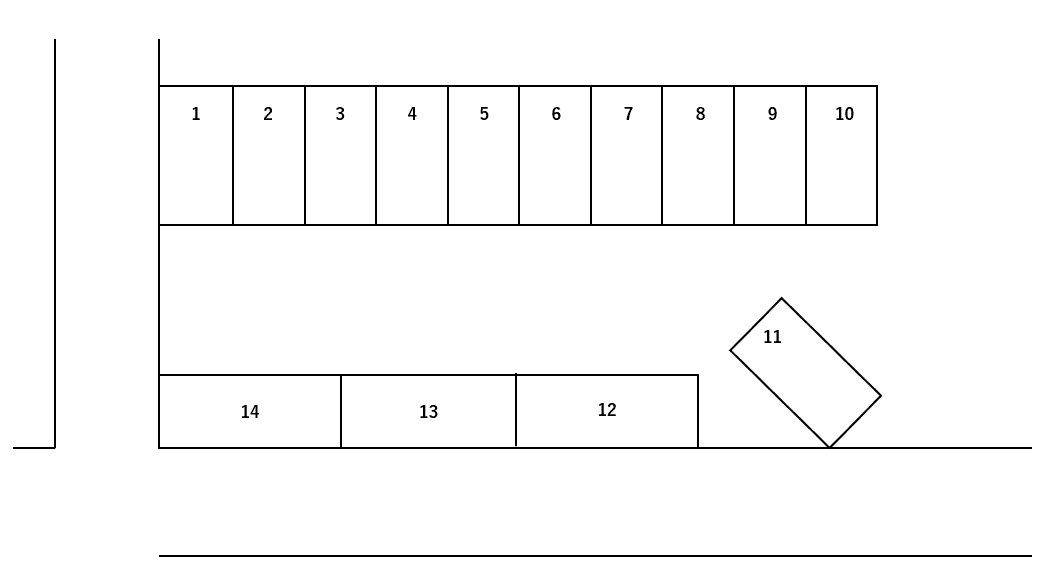 島本駐車場の駐車配置図