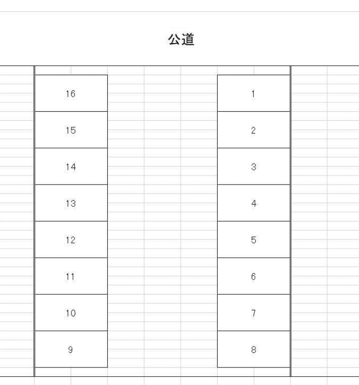 栄町荒井パーキングの駐車配置図