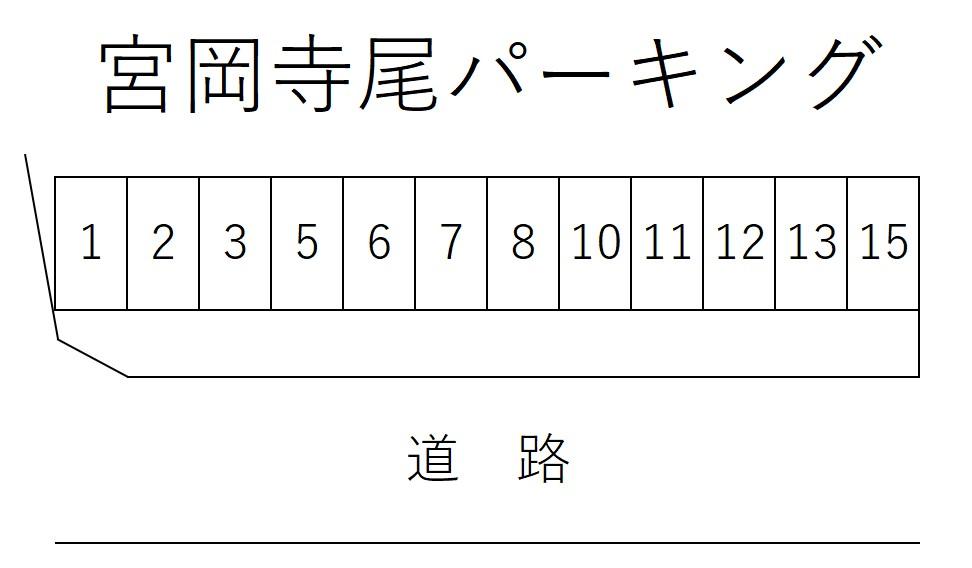 宮岡寺尾パーキングの駐車配置図