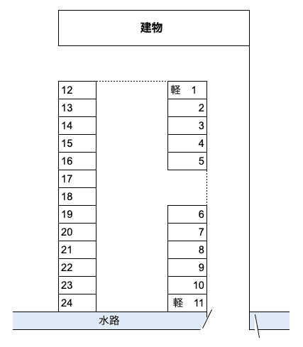 蓮台寺2丁目駐車場の駐車配置図