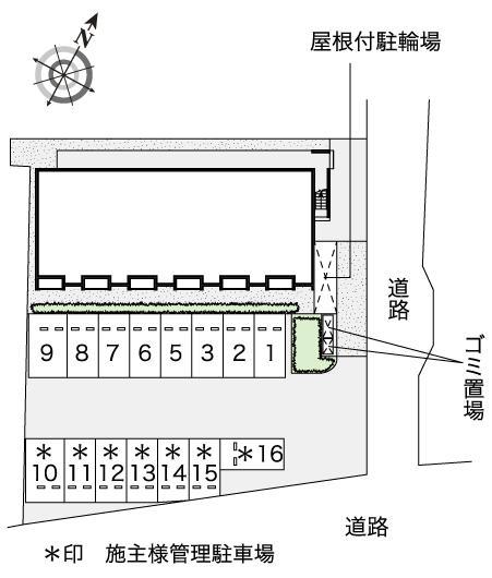 レオネクストモカグレイス宝塚(53961) 敷地外駐車場の駐車配置図