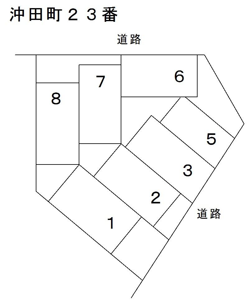 沖田町２３番の駐車配置図