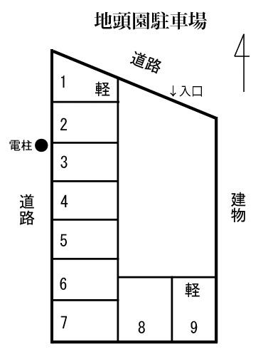 地頭薗駐車場の駐車配置図