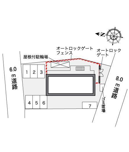ミダスコート古曽部(37566)の駐車配置図
