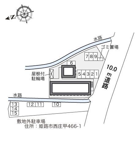 ゴールドリングＣ(34834)　敷地外駐車場の駐車配置図