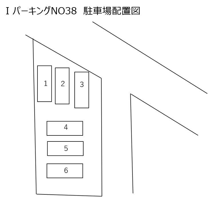 I・パーキングNo.３８の駐車配置図