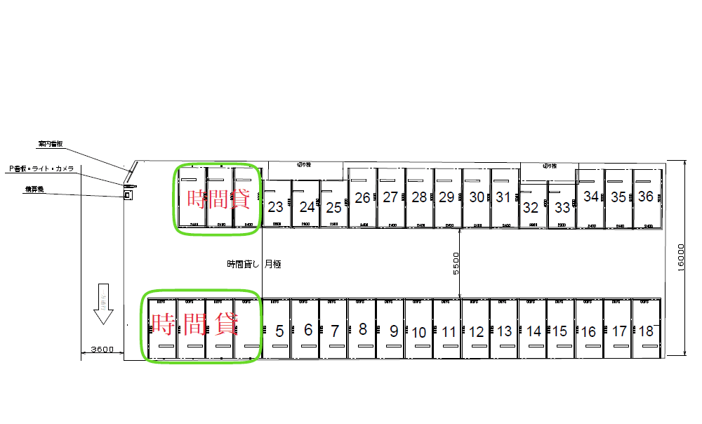 エコロパーク 下高井戸第４駐車場の駐車配置図
