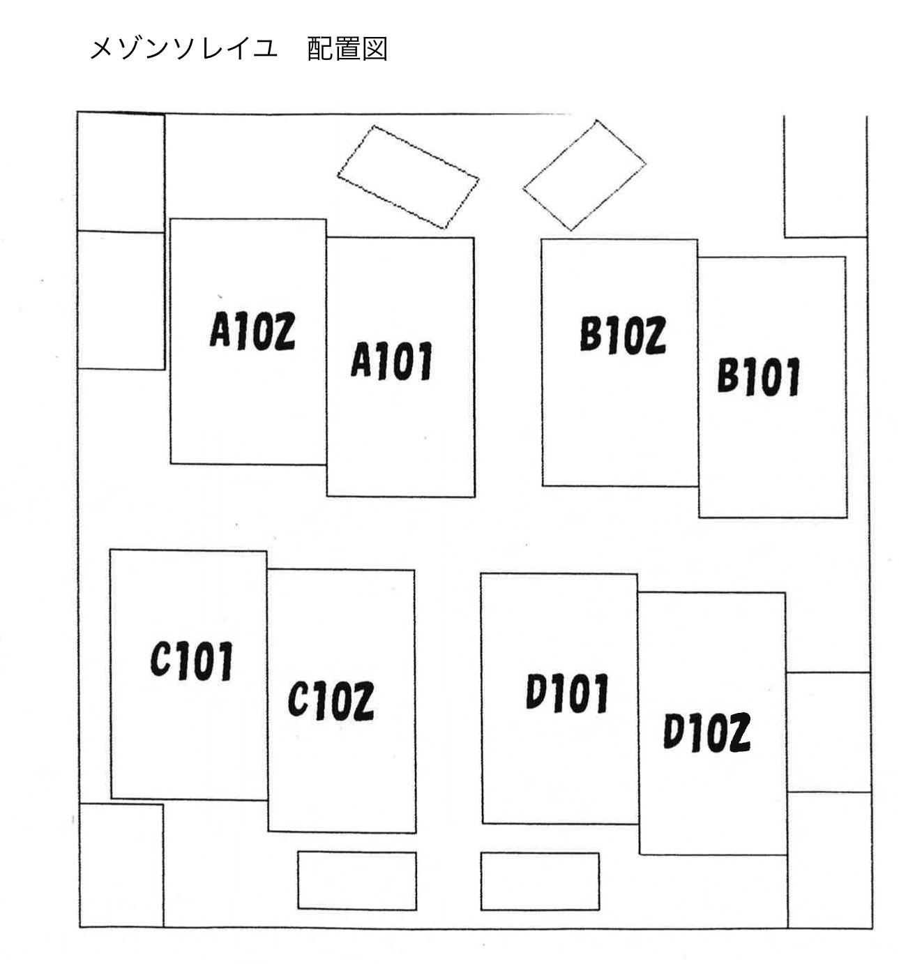 メゾンソレイユ　の駐車配置図