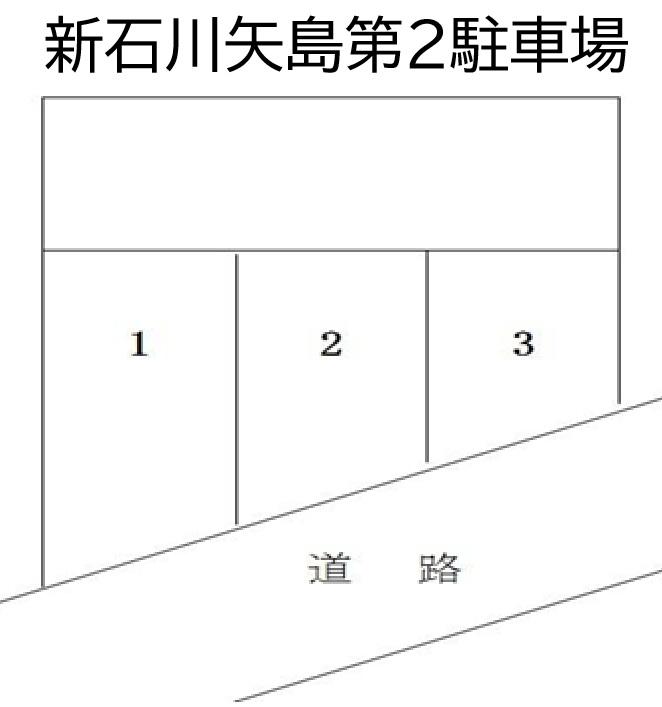 新石川矢島第２駐車場の駐車配置図