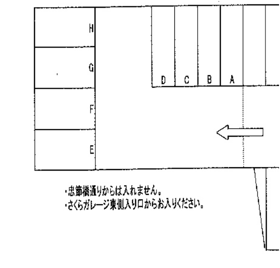 加納第３パークの駐車配置図
