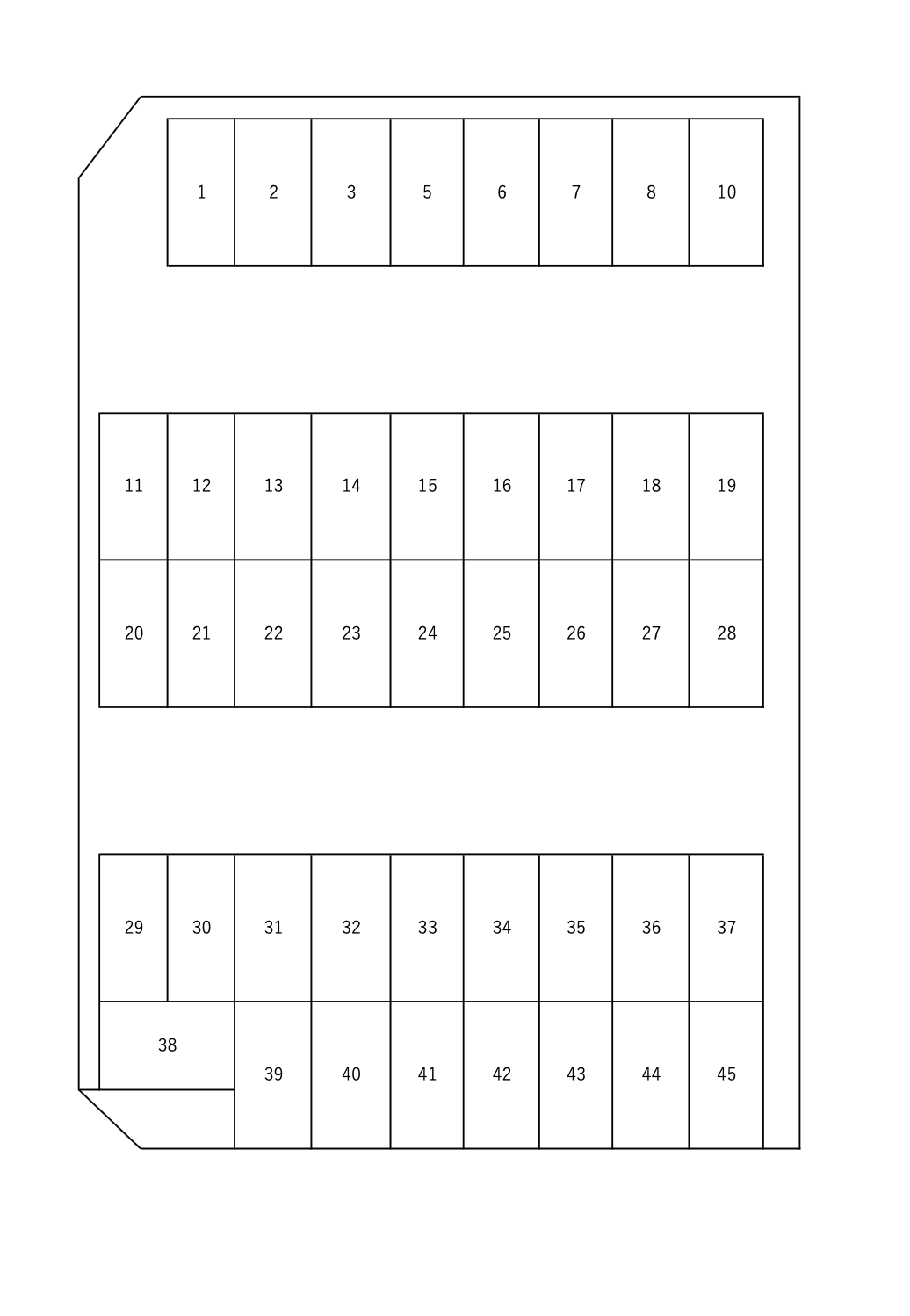 おおたかの森西4210451駐車場の駐車配置図