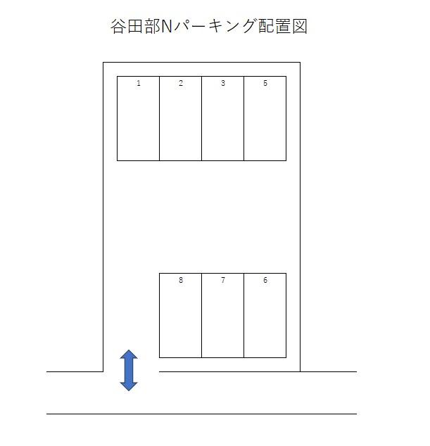 谷田部Nパーキングの駐車配置図