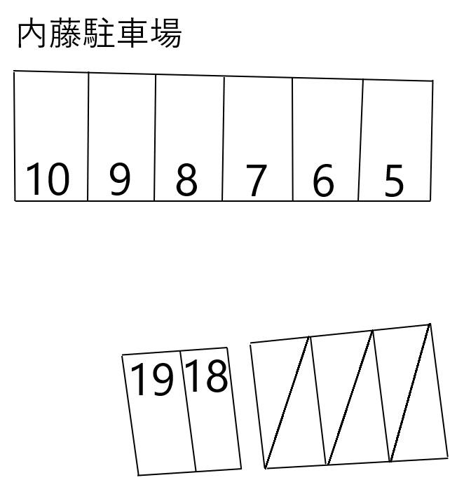 内藤駐車場の駐車配置図