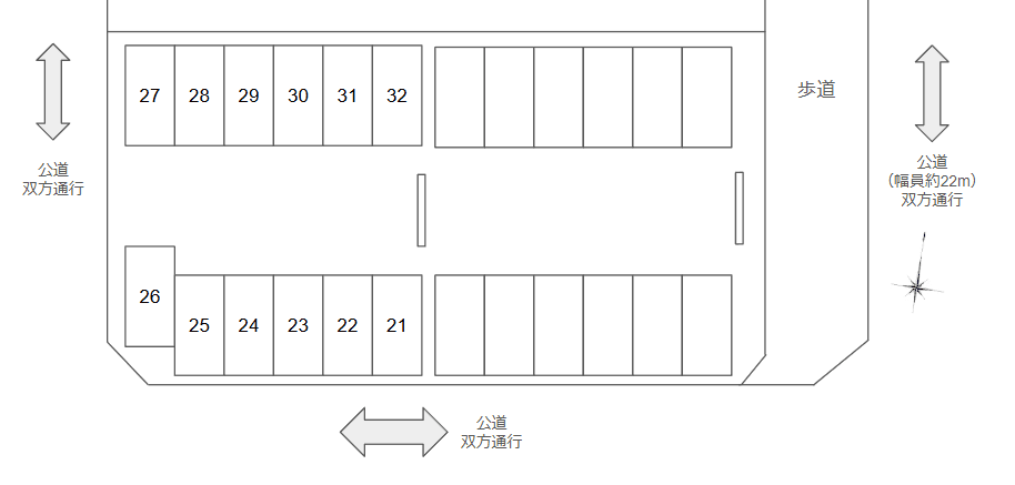 津丸之内養正町の駐車配置図