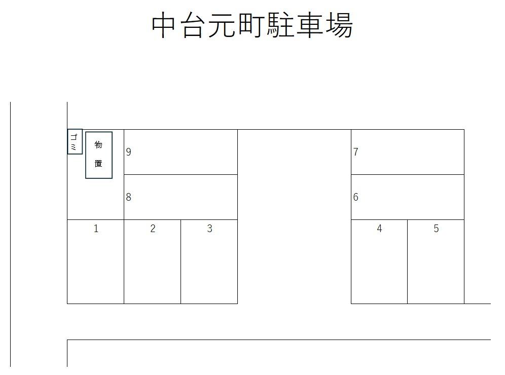 中台元町駐車場の駐車配置図