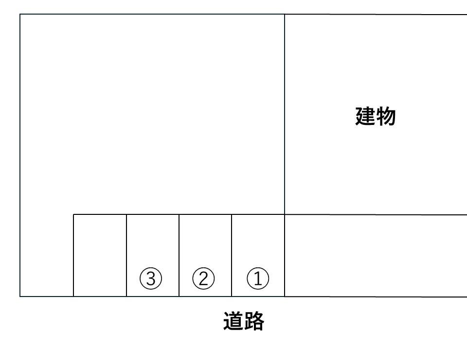 村上パーキングの駐車配置図