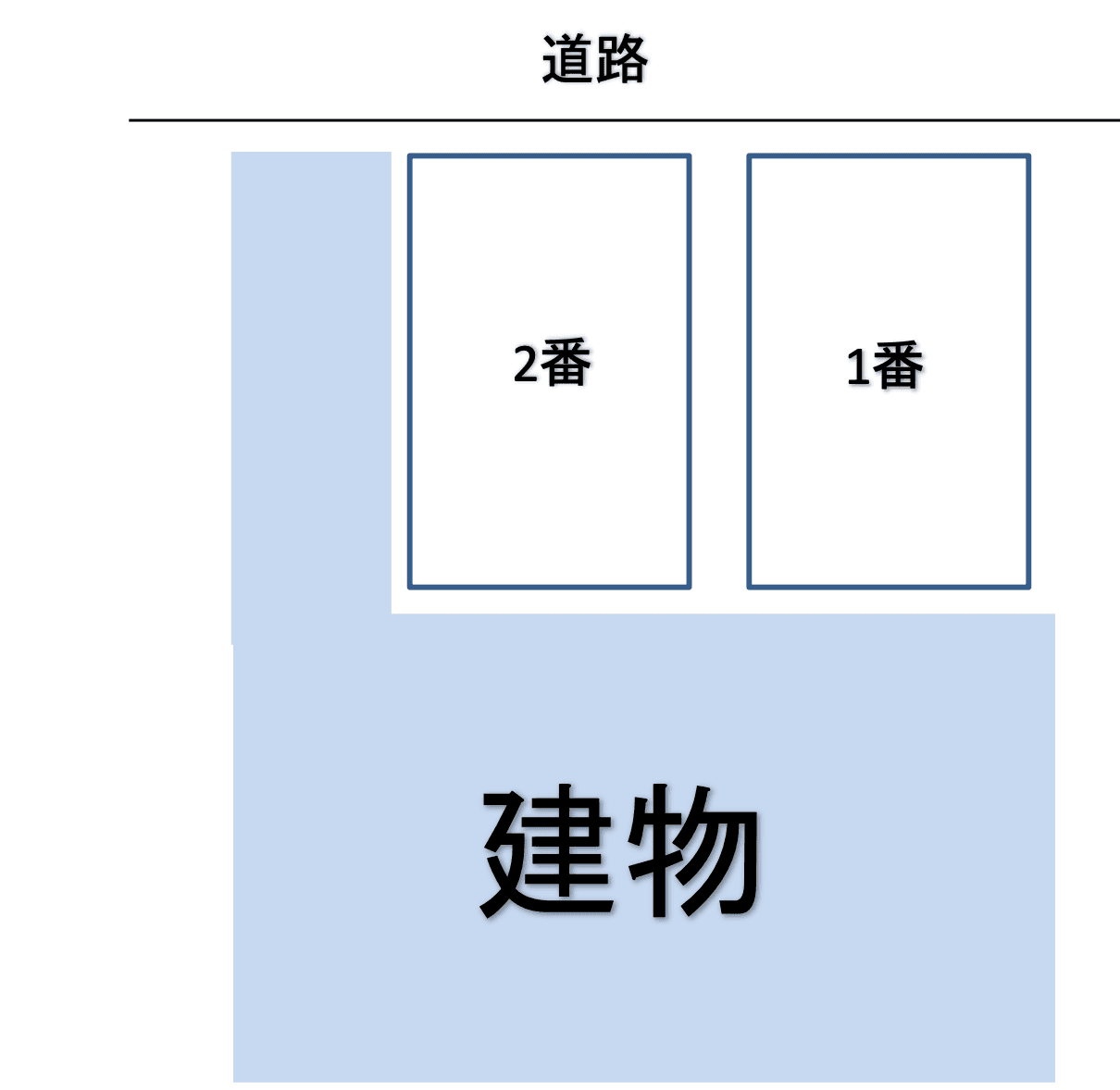 イーストシティーの駐車配置図