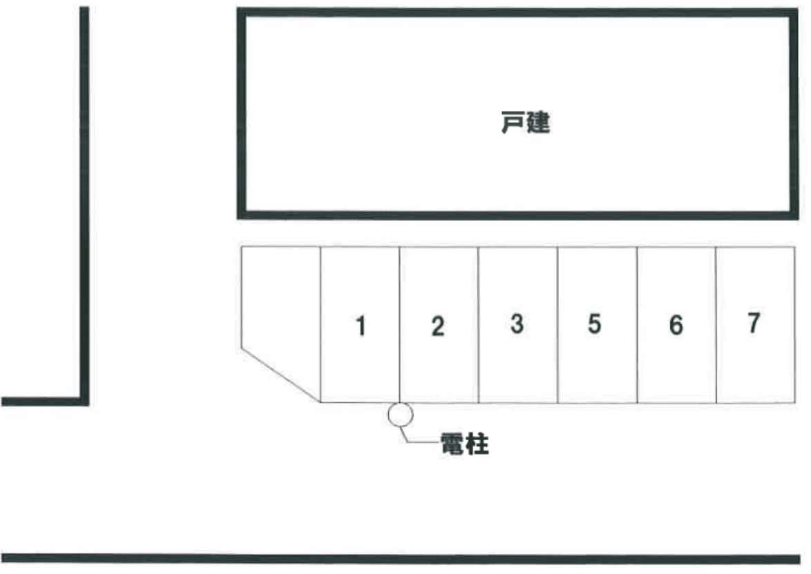塚越第４駐車場の駐車配置図