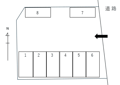 高須賀駐車場の駐車配置図