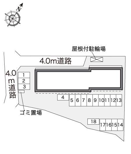 ヴィラ　クレール(30999)の駐車配置図
