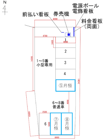 静岡安西第１の駐車配置図