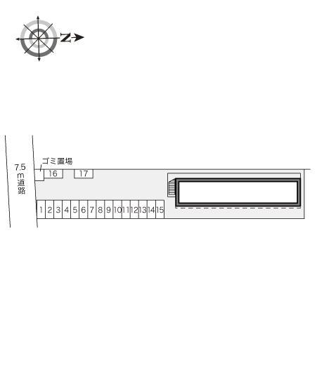 らかん　福島(17597)の駐車配置図