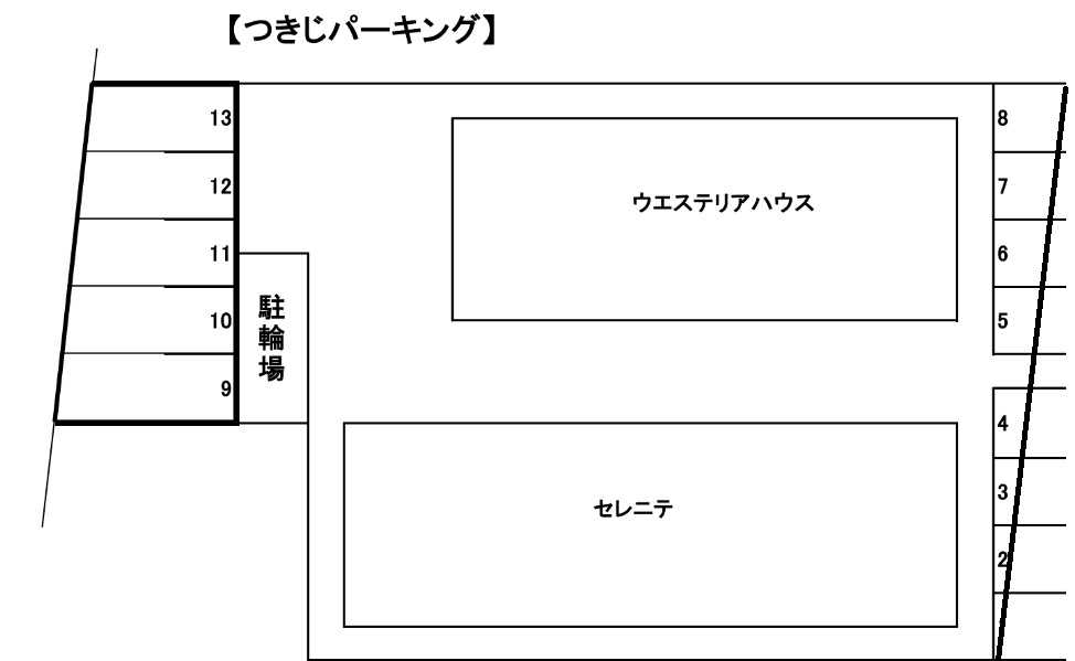 つきじパーキングの駐車配置図