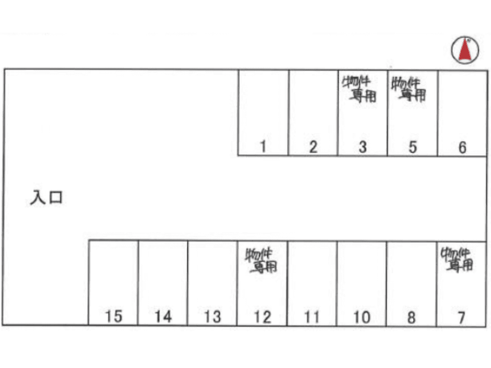 本郷パーキングの駐車配置図