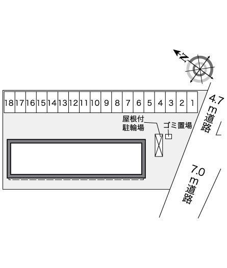 ＢｌｕｅＳｋｙ中関(26954)の駐車配置図