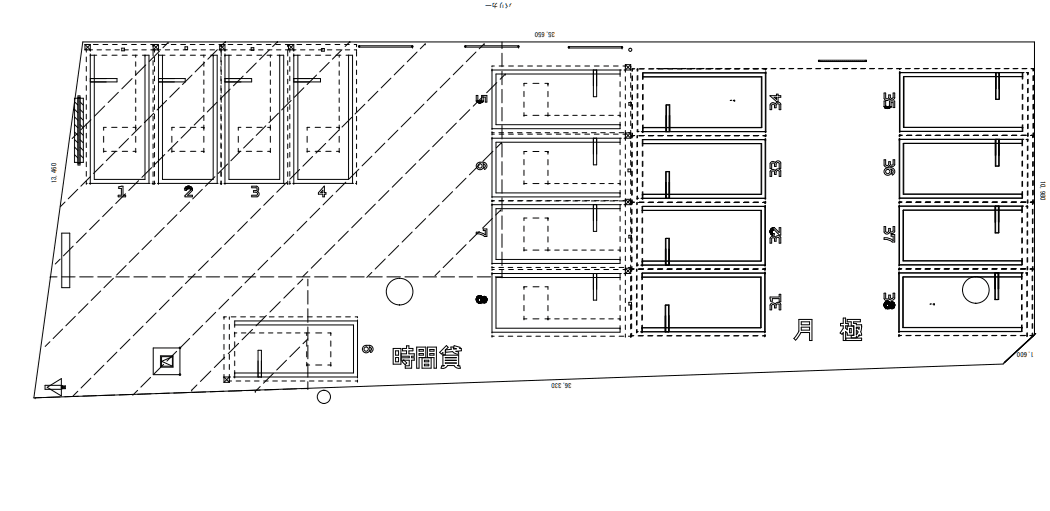 パークネット羽曳野古市７丁目の駐車配置図