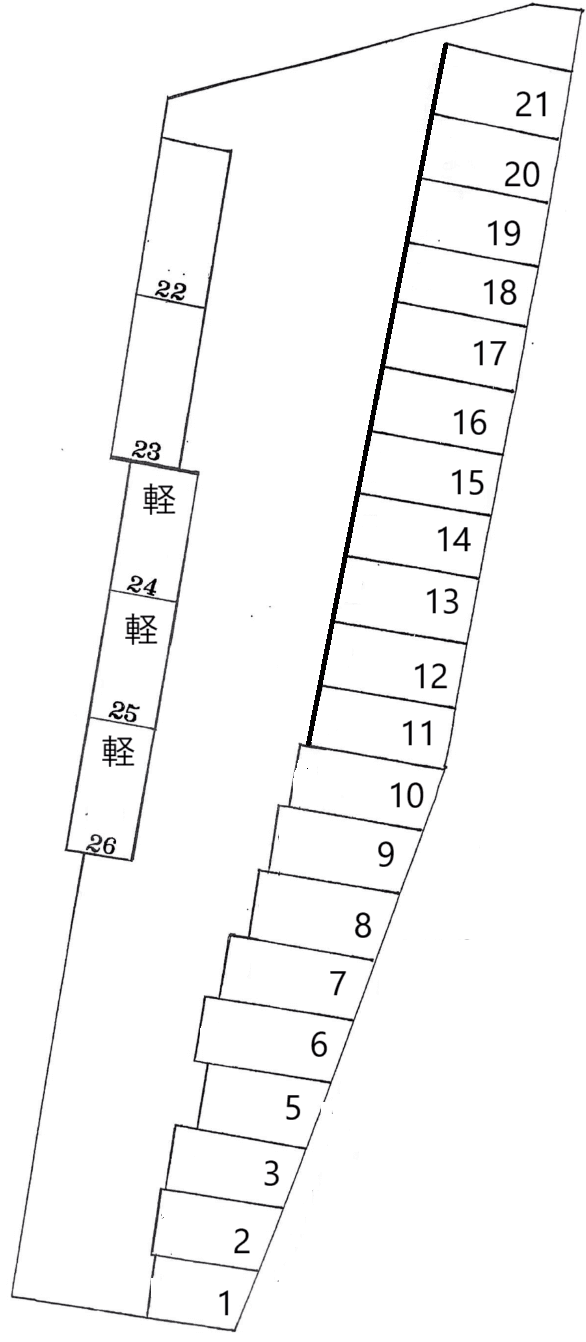 星ケ丘パーキングの駐車配置図