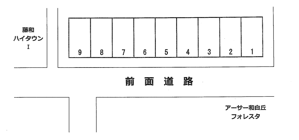 宮前月極駐車場の駐車配置図