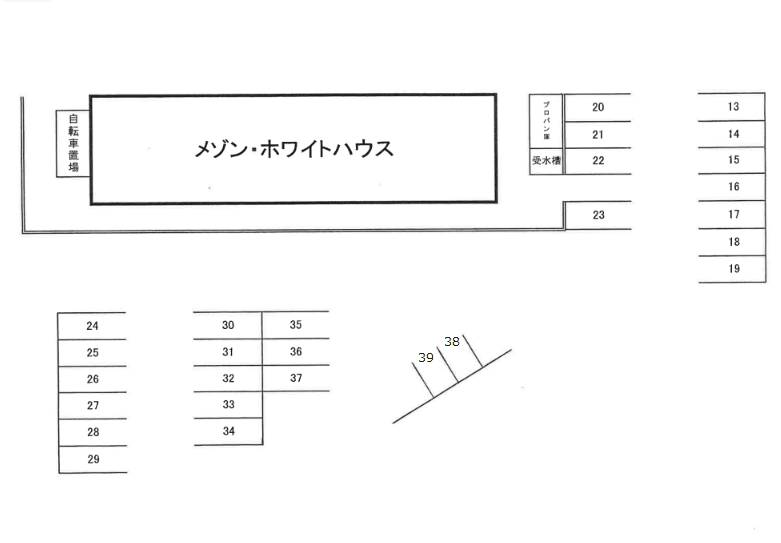 道光寺パーキングの駐車配置図