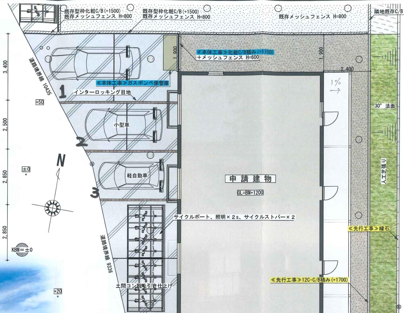 クレシェンテ駐車場の駐車配置図