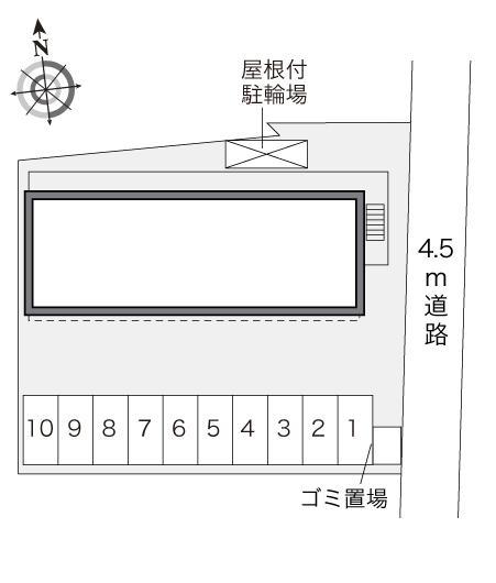 ウォーターリリィ北方(22221)の駐車配置図