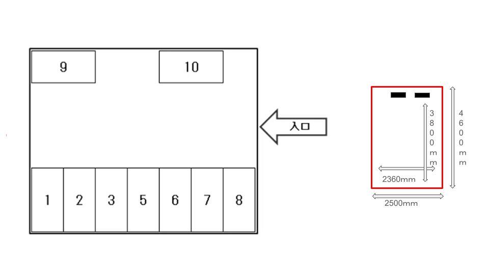 神宮寺ＭＫパーキングの駐車配置図