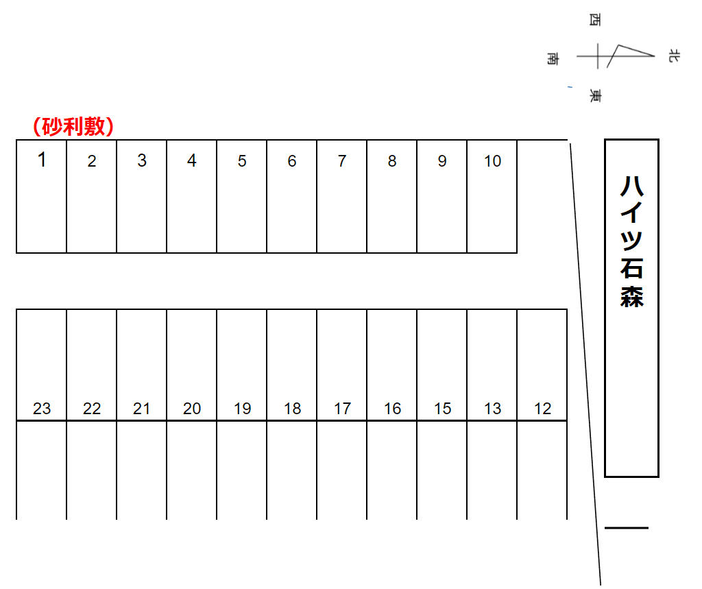 石森第3駐車場の駐車配置図