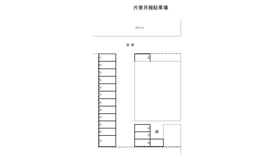 片寄月極駐車場の駐車配置図