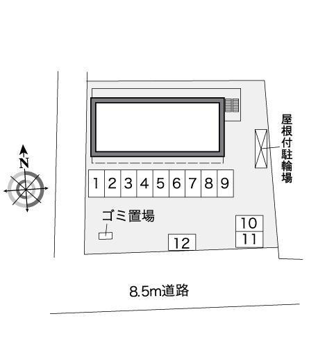 美原丹比邸(37101)の駐車配置図