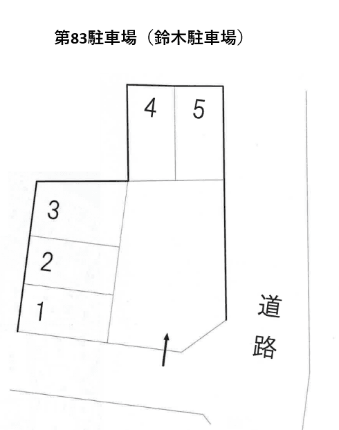 第83駐車場の駐車配置図