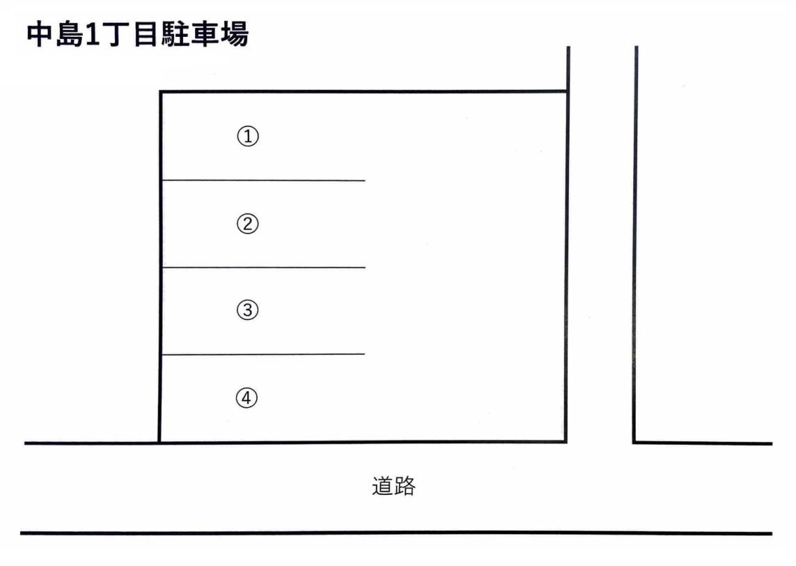中島一丁目駐車場の駐車配置図