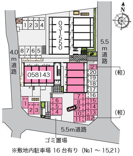 クレイノコーラルアイルⅢ(58143)の駐車配置図