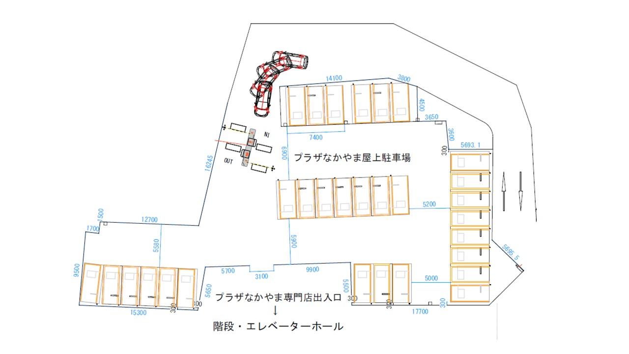 プラザなかやま【定期券】の駐車配置図