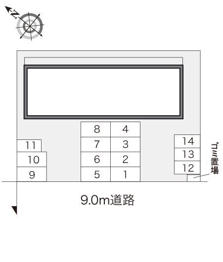 桔梗(23149)の駐車配置図