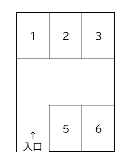 井上駐車場の駐車配置図