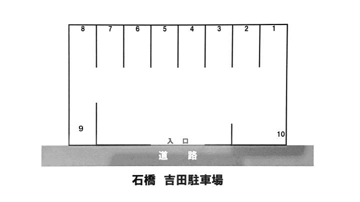 石橋吉田駐車場の駐車配置図