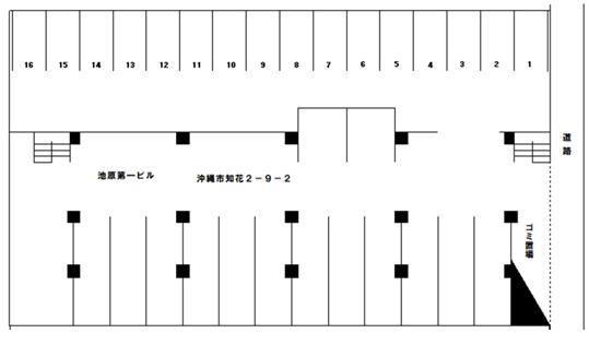 池原第一ビルの駐車配置図