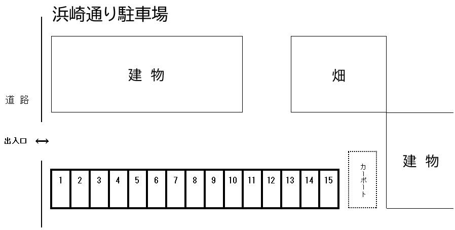 浜崎通り駐車場の駐車配置図