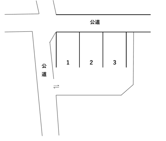 吹矢第２駐車場の駐車配置図